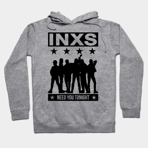 Need You Tonight // INXS // Retro Fanart Style Hoodie by venusblack